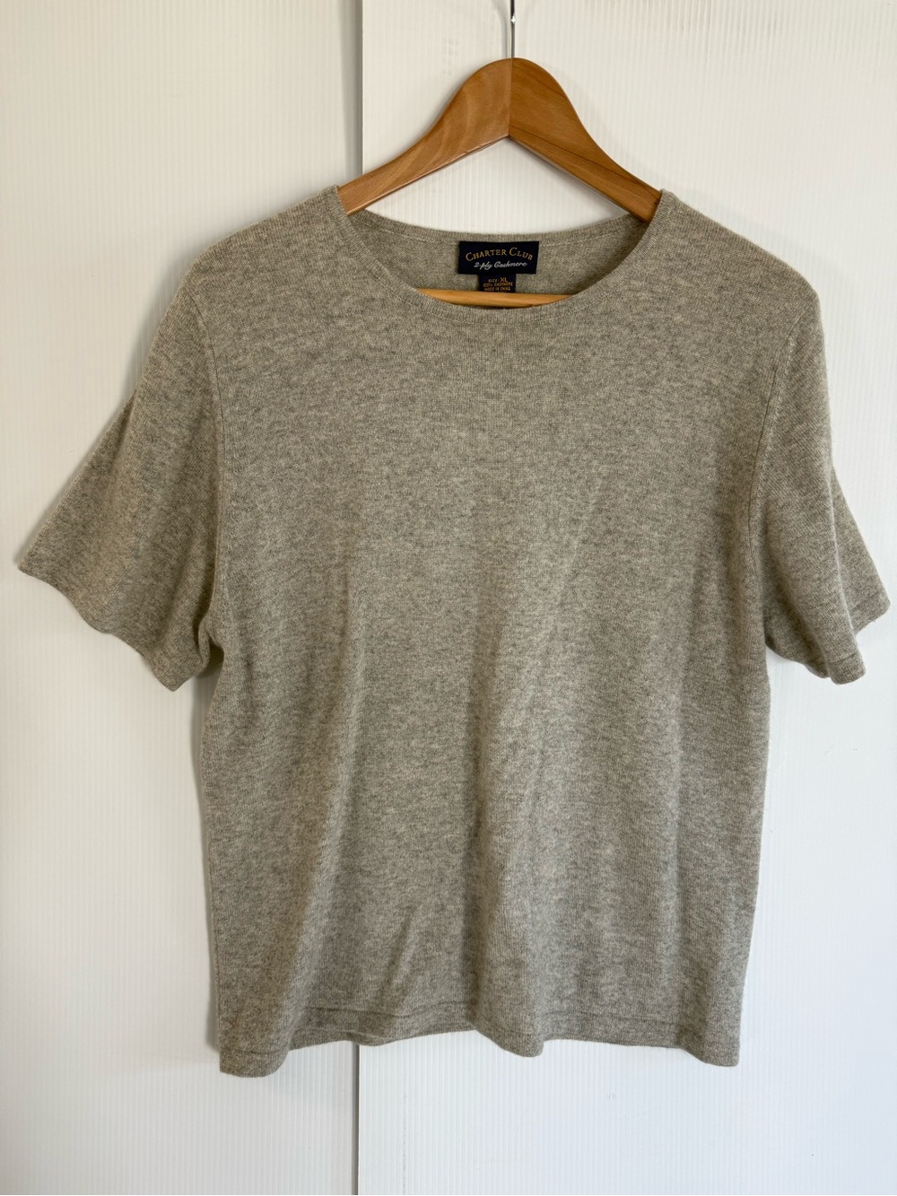 CHARTER CLUB Heather Gray Cashmere Sweater
